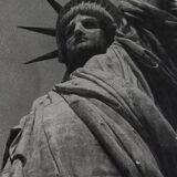 Vintage black and white photographic print, Statue of Liberty, 40 x 50 cm