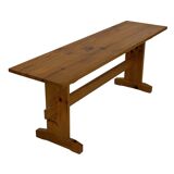 Vintage Scandinavian pinewood bench from the 1960's modern design