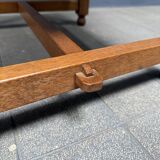 Set of two Dutch oak armchairs with rush seats