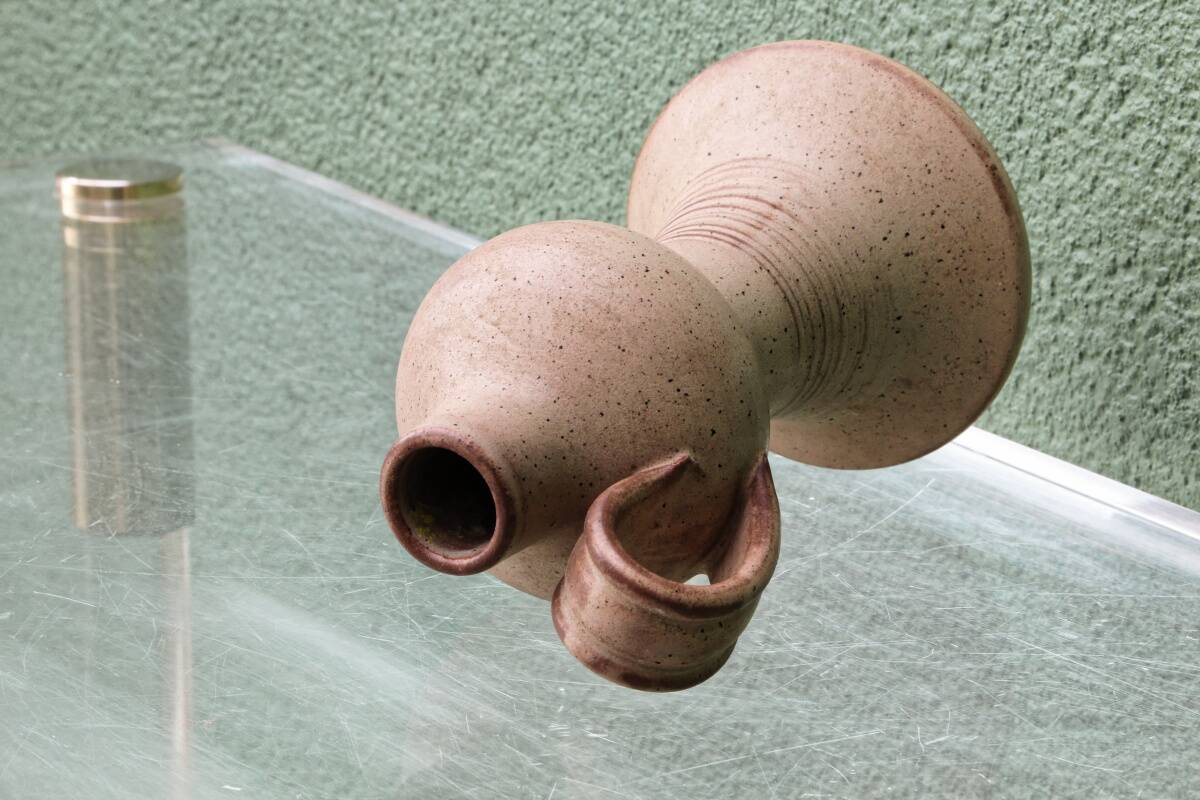 Vase soliflore en terre cuite vernissée, Vallauris