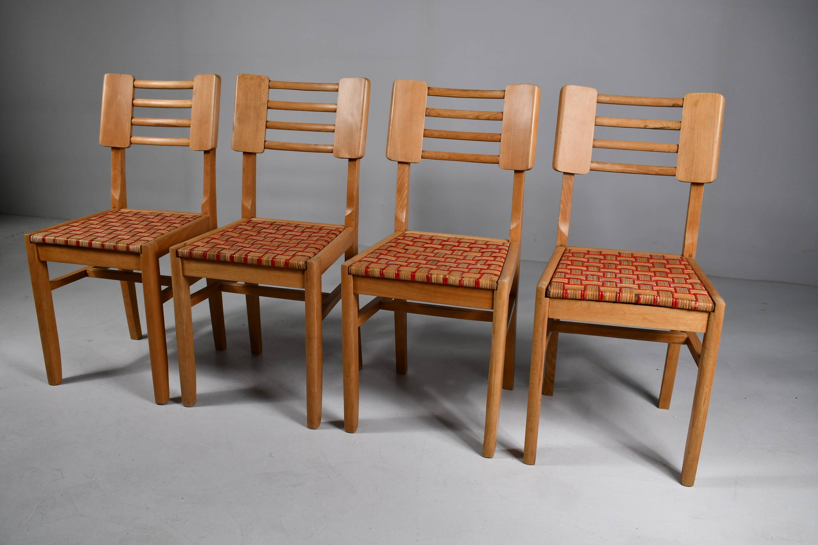 Vintage dining chairs x4 1950s by Pierre Cruège