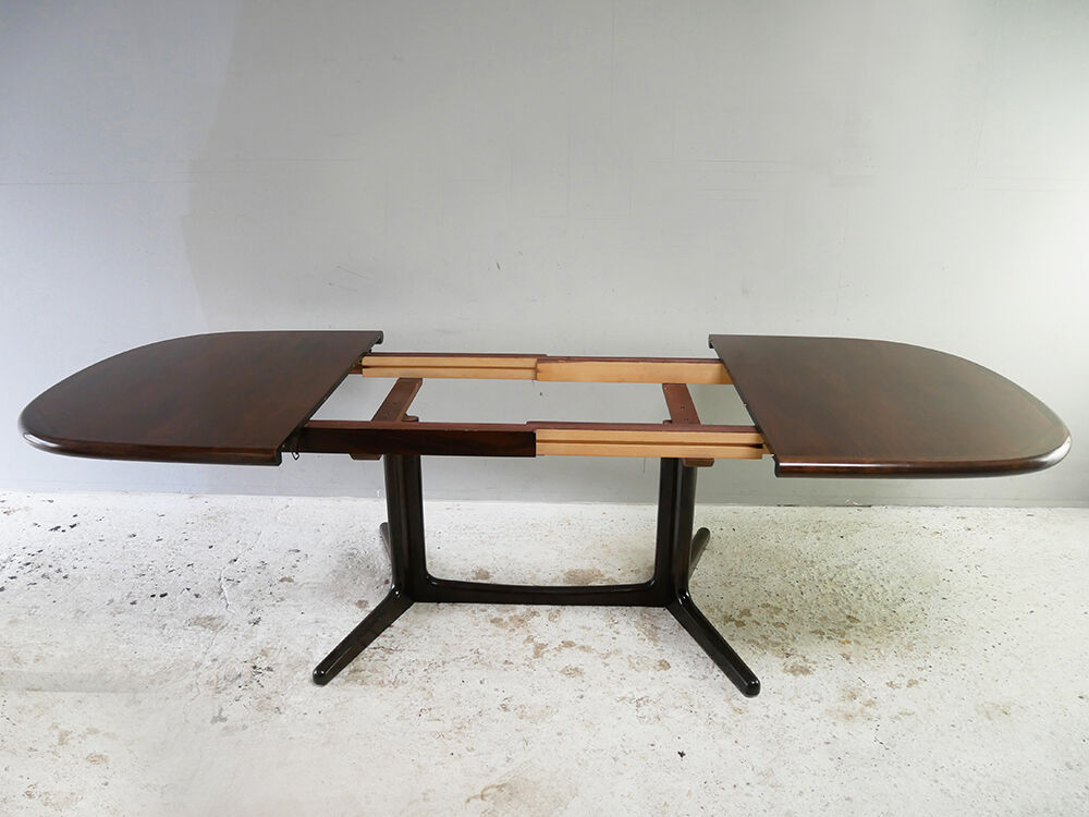 1960’s mid century danish rosewood large dining table by edvard valentinsen