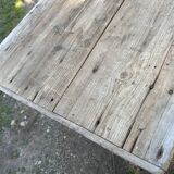 Farm table guinguette and wooden trestles