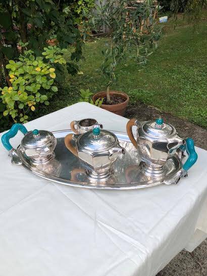 Art Deco silver tea set