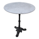 Parisian bistro pedestal table in cast iron and antique marble