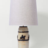 Pegasus ceramic lamp, 1940s.