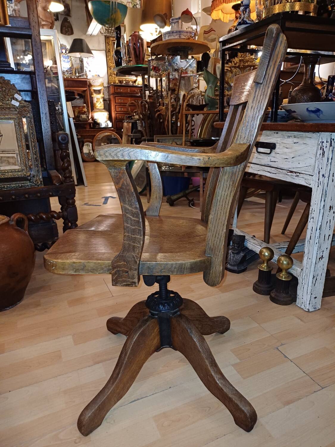 Fauteuil de bureau système à bascule américain 1930, 1940