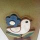 Vintage ceramic wall plaque, bird and heart, Made in Spain, Mithé Espelt style.