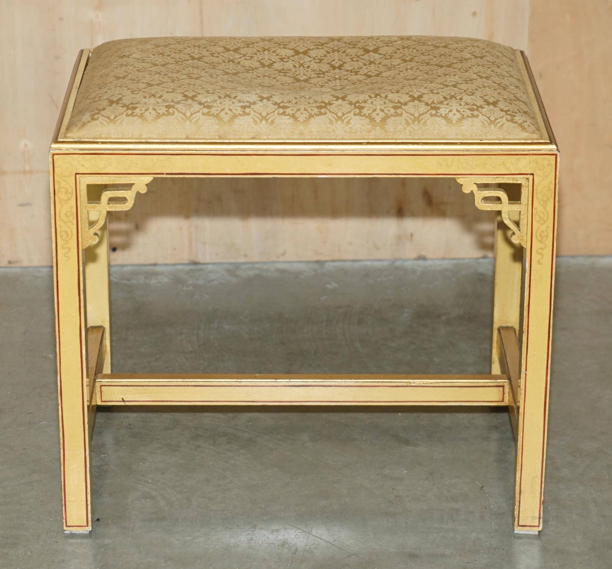 Chinoiserie dressing table in walnut with stool