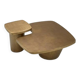 Set of 2 coffee tables, vintage brass finish, timeless character.