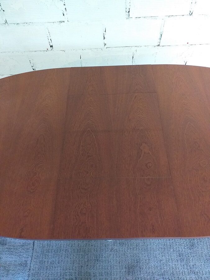 Georges Frydman's 60s vintage teak design oval dining table