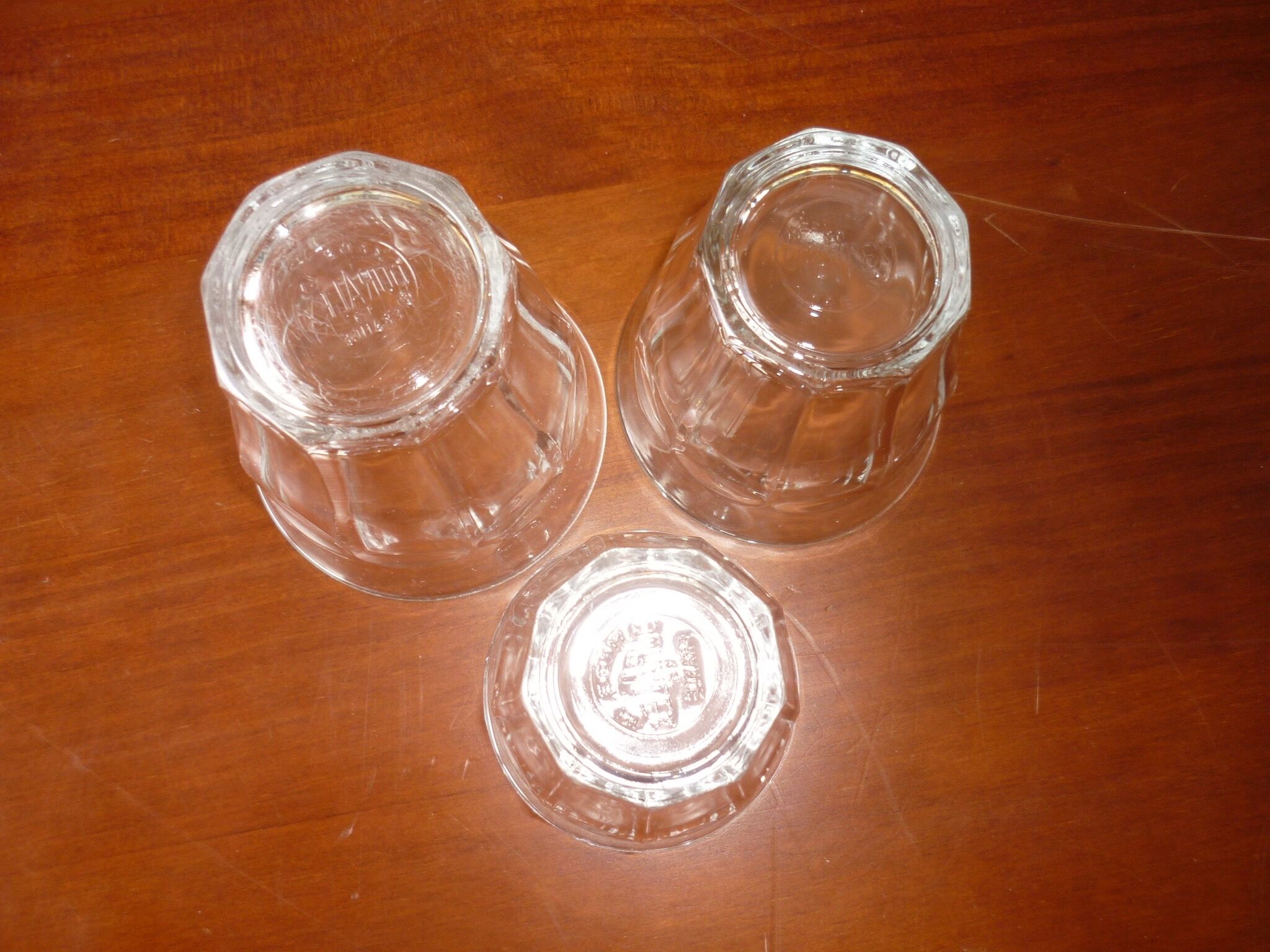 3 verres Duralex transparents