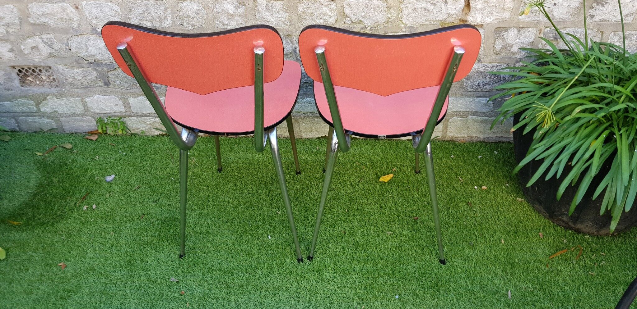 Pair of chairs formica