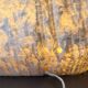 Large brutalist table lamp - alabaster - 1970s - vintage - made in Italy