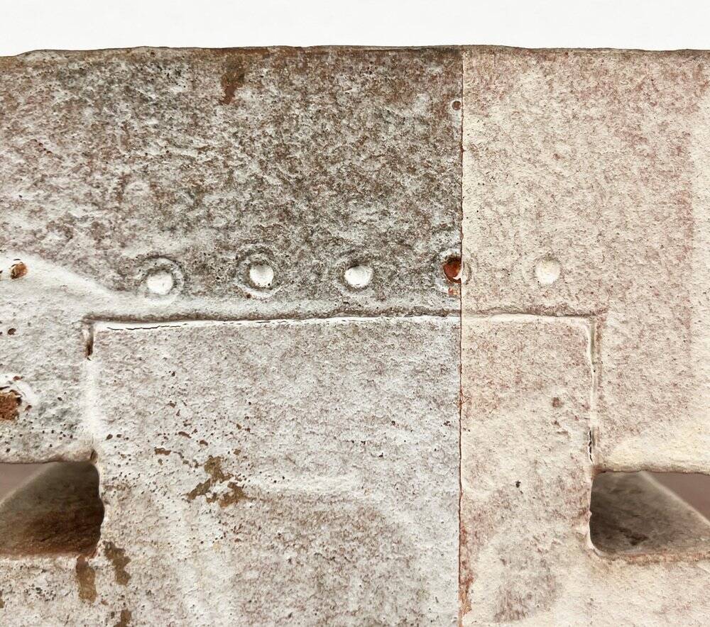 Klaus Lehmann, Cubist art sculpture in postmodern German brutalist ceramic Studio Pottery no. 337 81, 1981