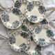 8 ironstone soup plates "Les Violettes" Salins