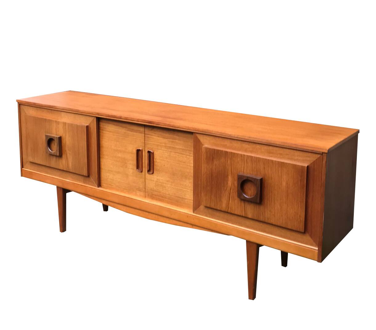 Sliding teak sideboard from the 1970s.