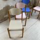 6 colorful 80s beech chairs