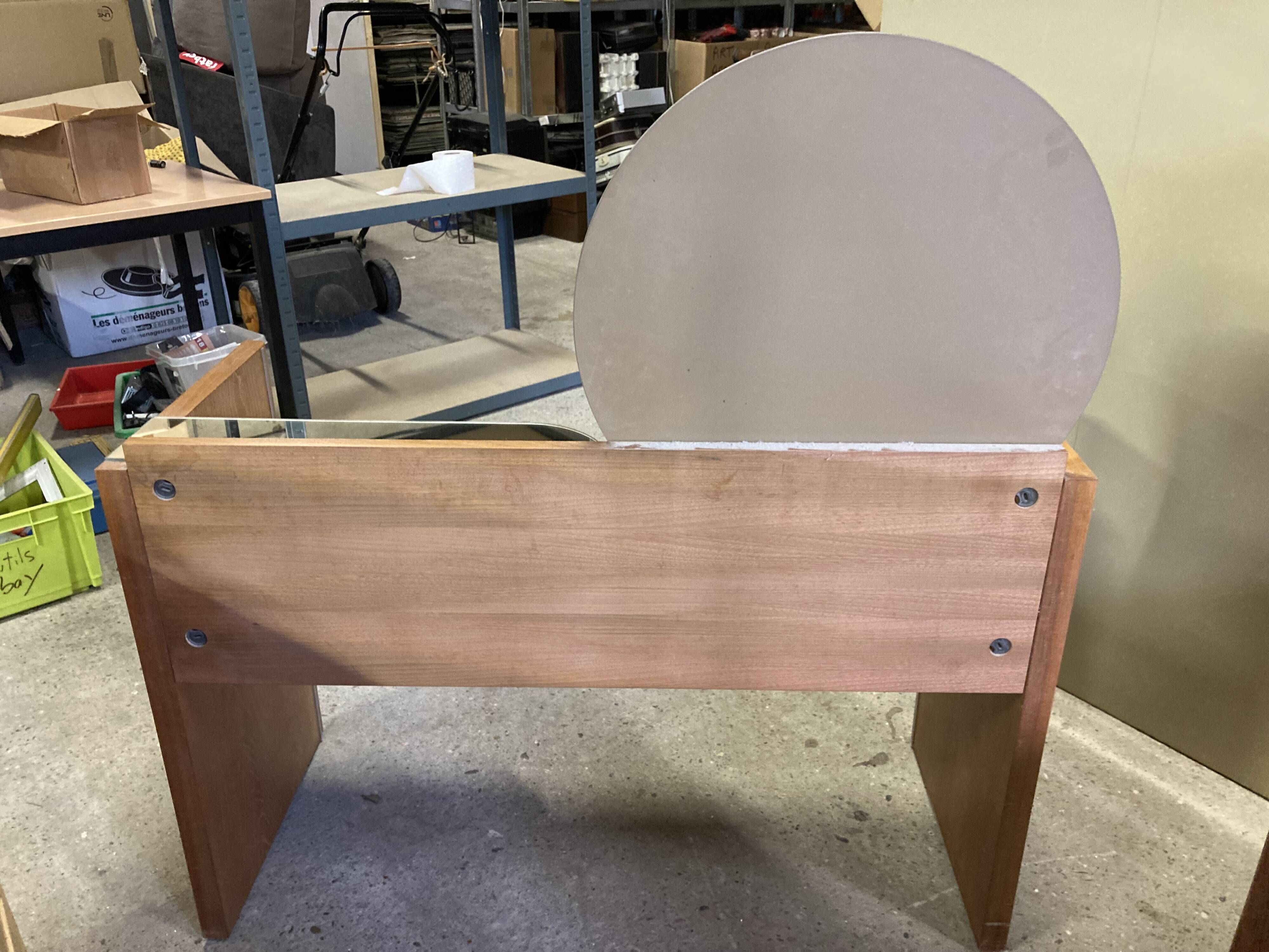 Dressing table style art deco in wood 50s