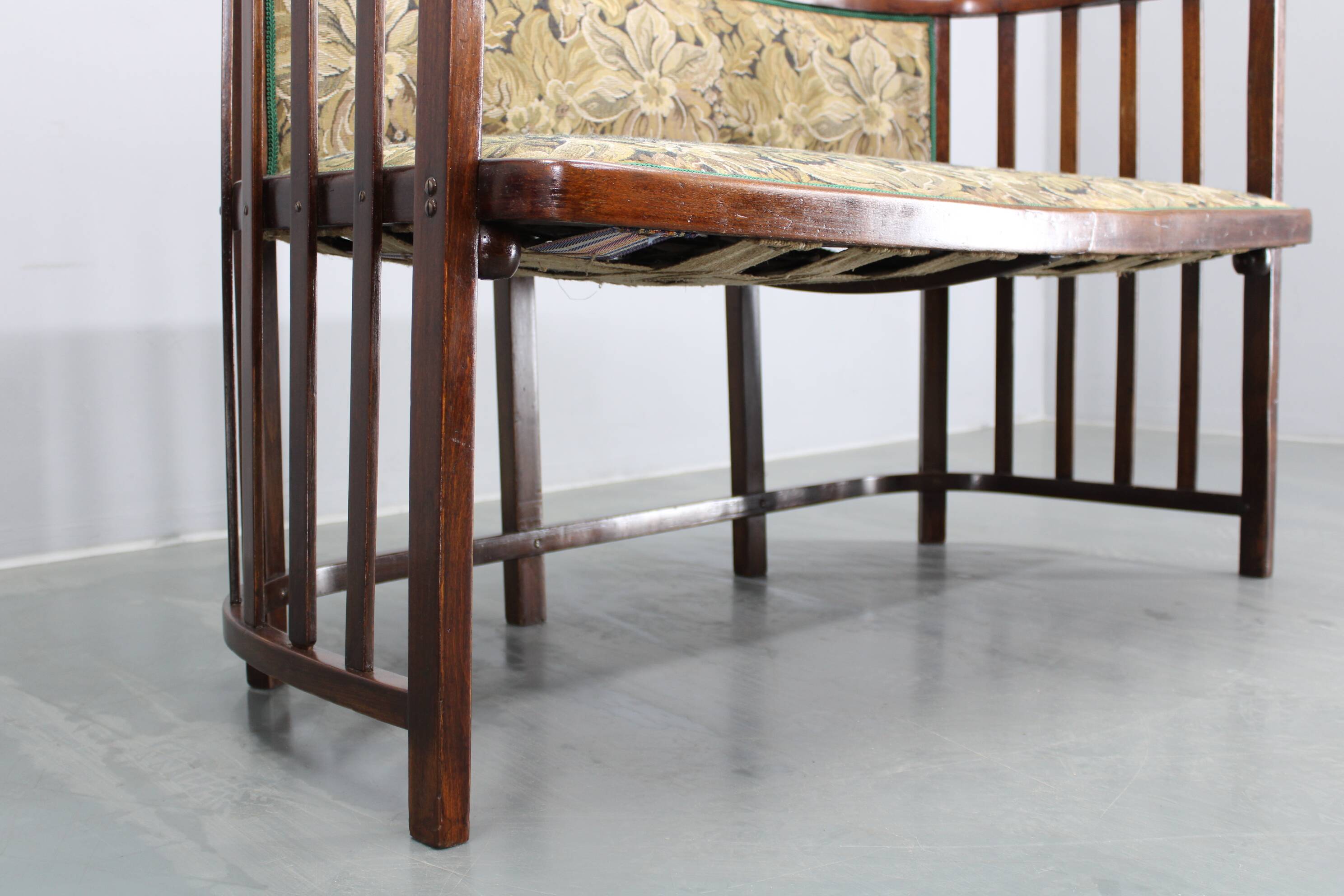 Josef Hoffmann Variation of Art Nouveau "Fledermaus" Sofa