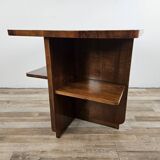 Art Decò coffee table from the 1930s, square in walnut burl