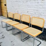 Set of 4 chairs model cesca B32 by Marcel Breuer