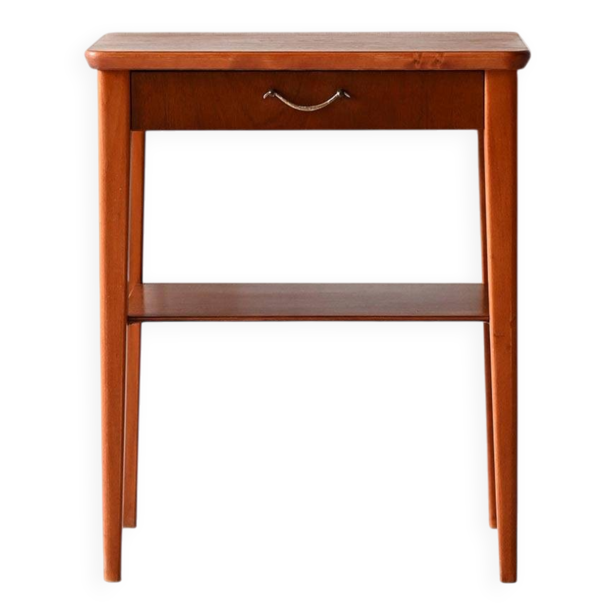 Table de chevet scandinave en teck et acajou des années 1950