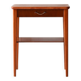 Table de chevet scandinave en teck et acajou des années 1950