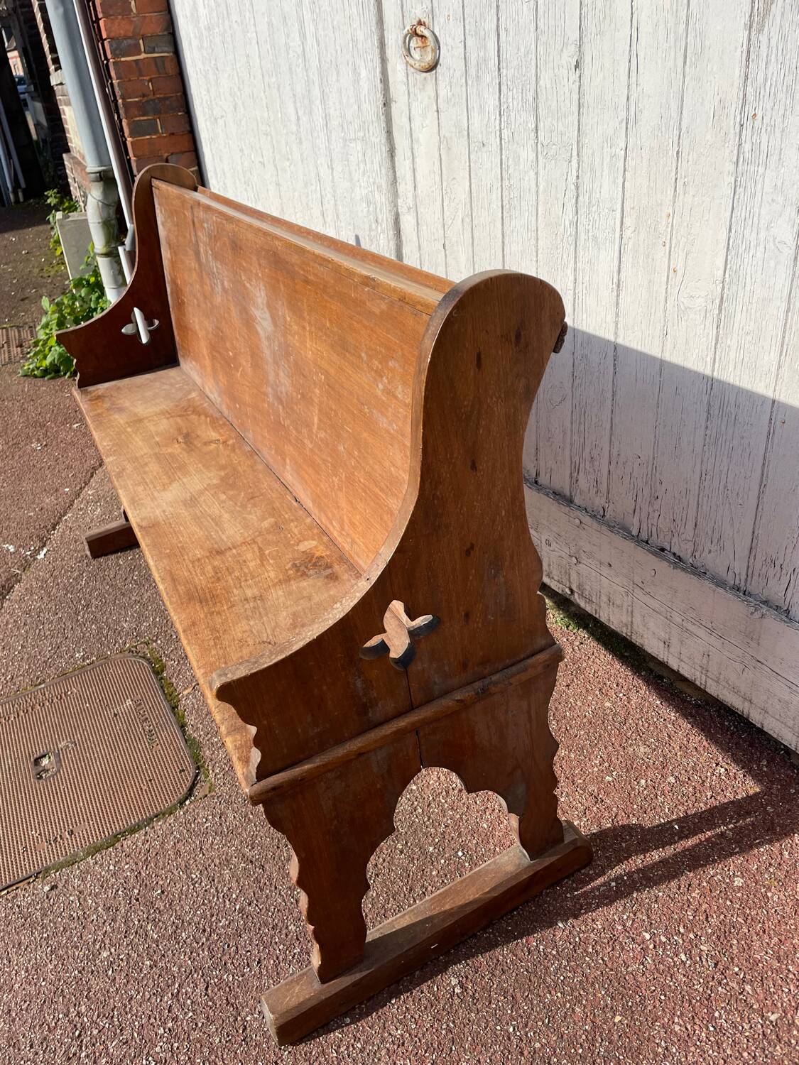 Oak church pew