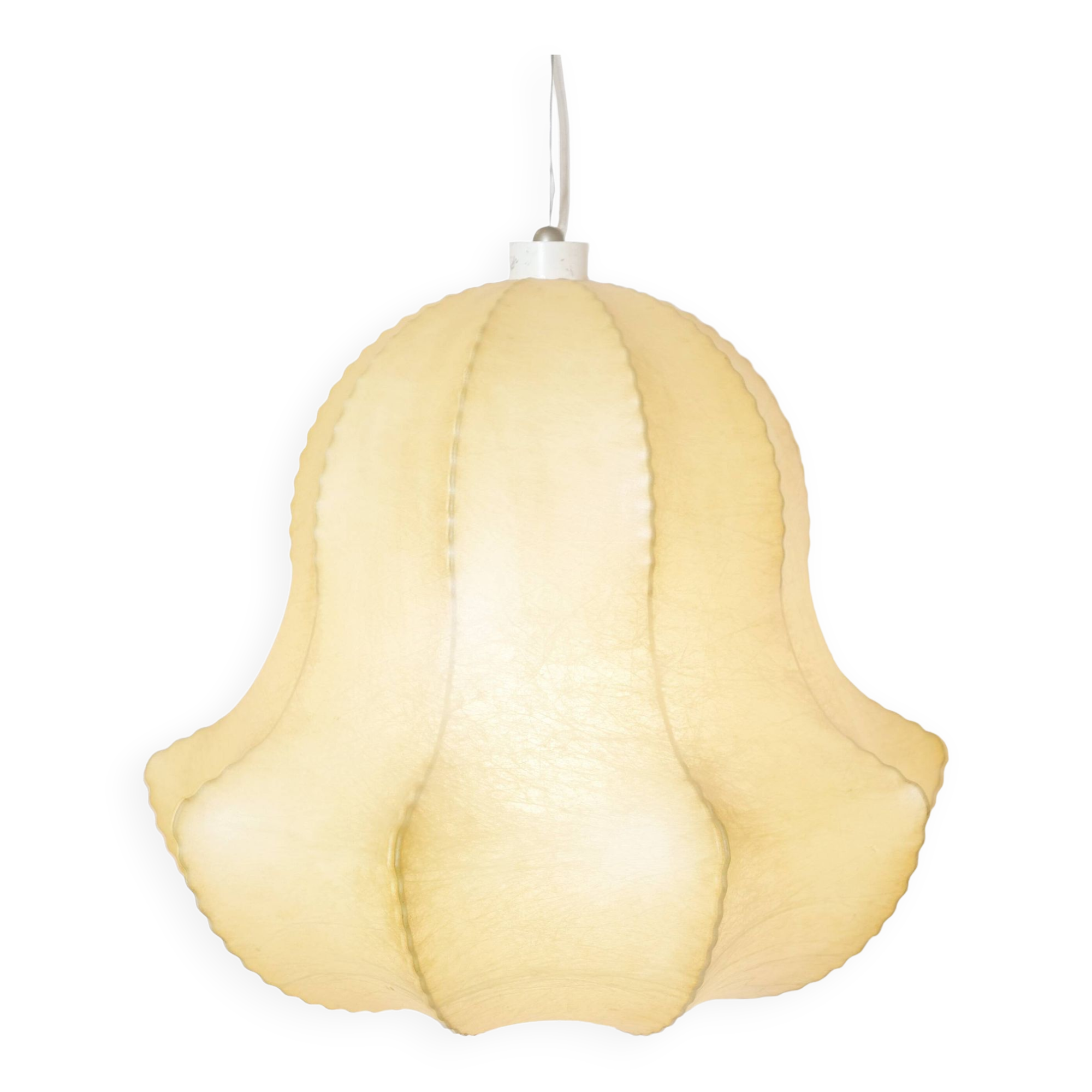 Large cocoon pendant light from the 60s.