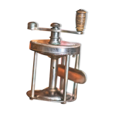 Old little fishing rod reel presto with bone handle fisherman collection