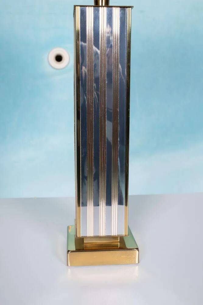 Vintage XL table lamp from the 70s, chic minimalist hotel table lamp.