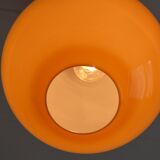 Suspension opaline orange vintage design 1970s