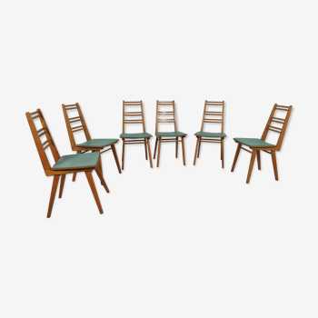 6 chaises vintage années 50