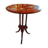 Table pedestal table mother-of-pearl marquetry