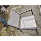 Garden furniture in stone with a vintage 1970s iron base.