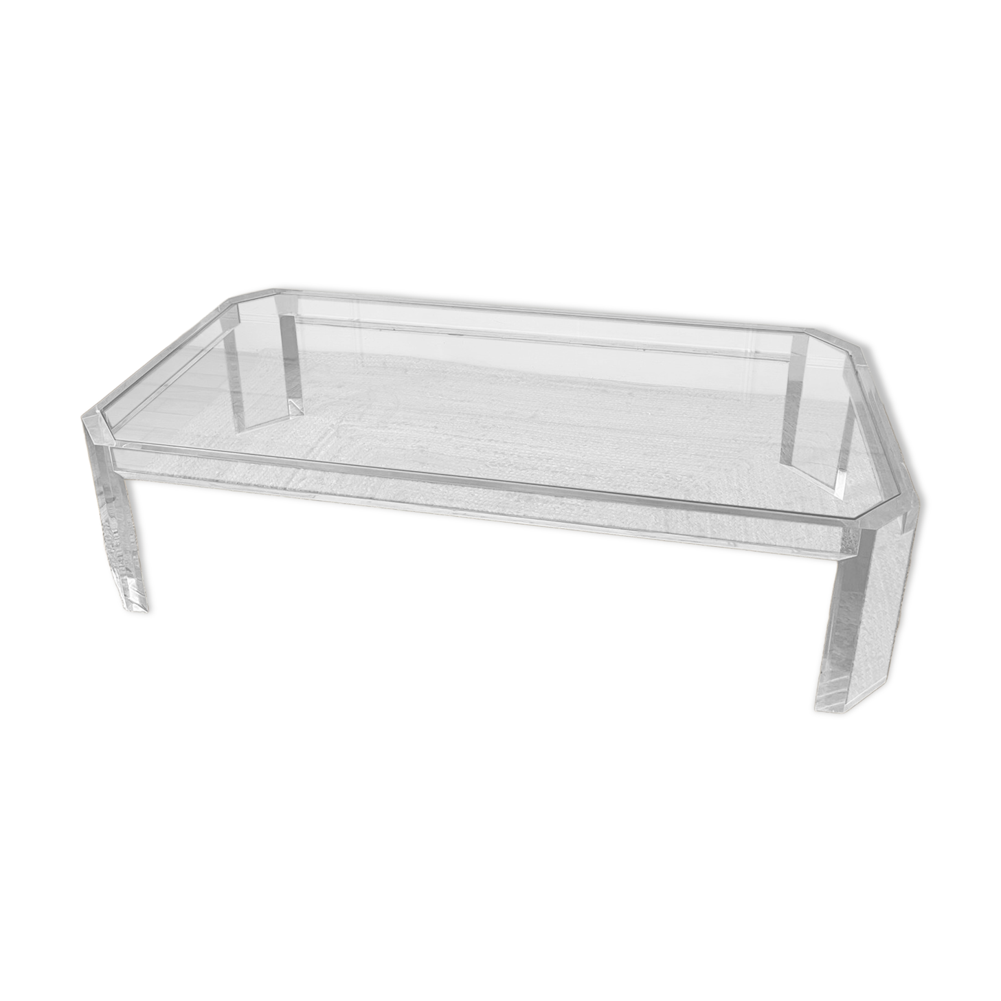 David Lange Plexiglass coffee table