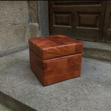 Leather pouf-chest