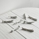 Porcelain animal knife holder.