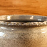 Cache pot in bluish sandstone, signed