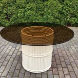 Table & Chairs & Console by McGuire, 1970s