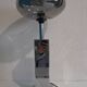 Chrome base lamp Transparent silver glass lampshade 1980 vintage