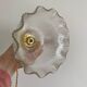 Vintage glass holophane pendant light