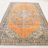 7x10 Vintage Geometric Style Traditional Orientel Carpet, 200x298 Cm