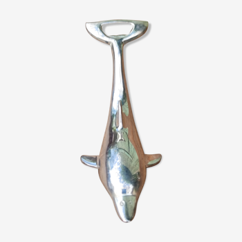 Silver dolphin, vintage table bottle opener
