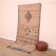 Vintage Moroccan Runner Rug 124 x 256 cm, Berber Wool Rug, Handmade Rug