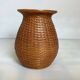 Ikebana style ceramic interior bamboo woven vase