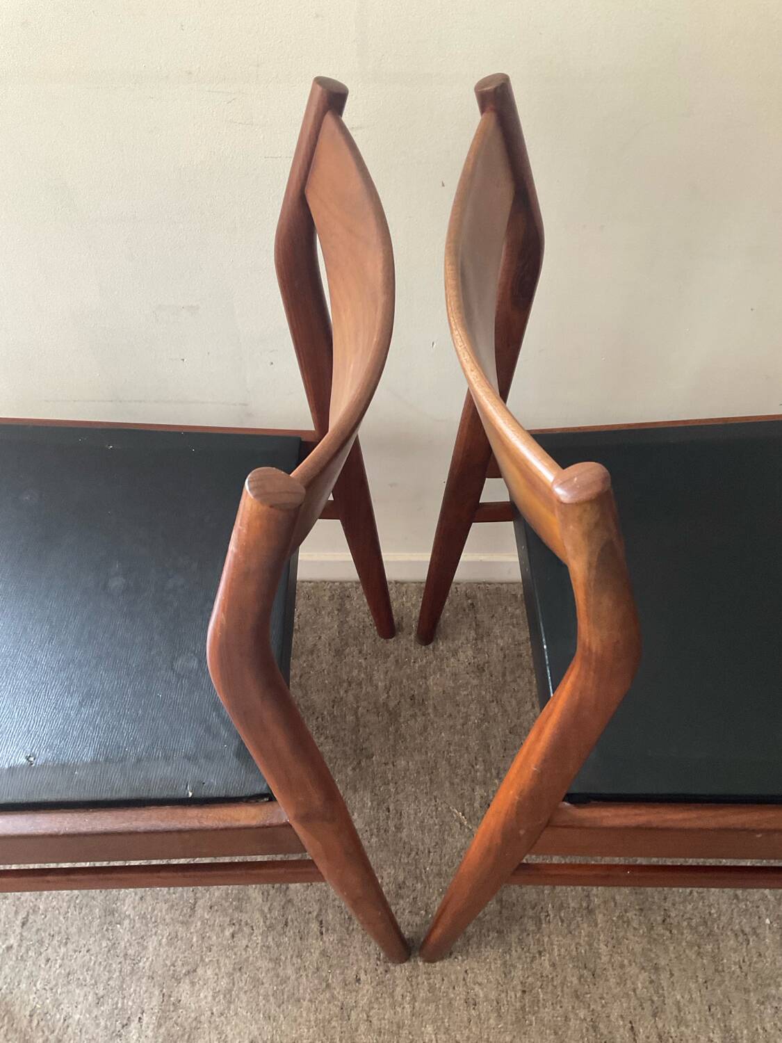 Pair of Scandinavian teak chairs, 1960s