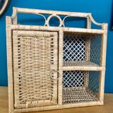Vintage raffia shelf