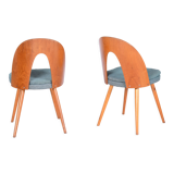 Four Original Midcentury Chairs, Ash, Antonin Suman, Czechia, 1930s